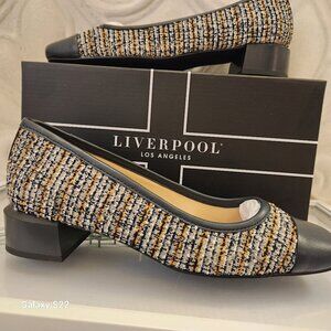 LIVERPOOL LA Lapis Leather Irvine Low Heels. NIB. Size 8.5